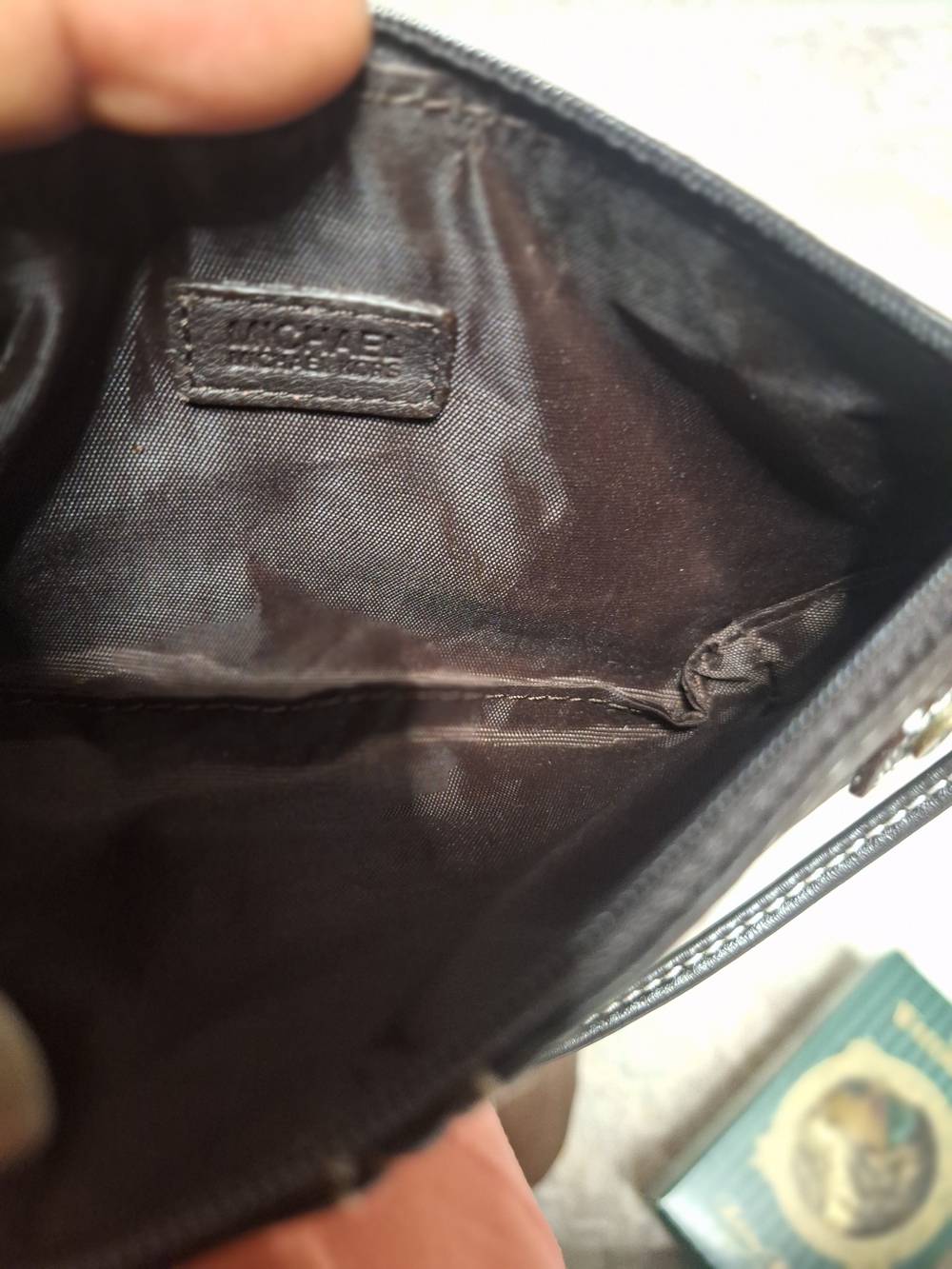 Michael Kors Black Leather Studded Wristlet - Picture 7 of 7
